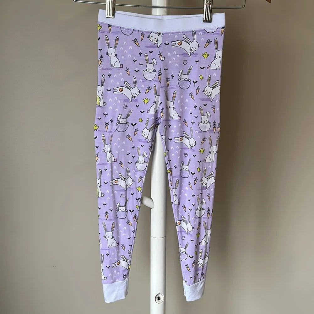 Little Sleepies Lavender Bunnies Long Sleeve Easter Pajamas 4T - Picture 9 of 15